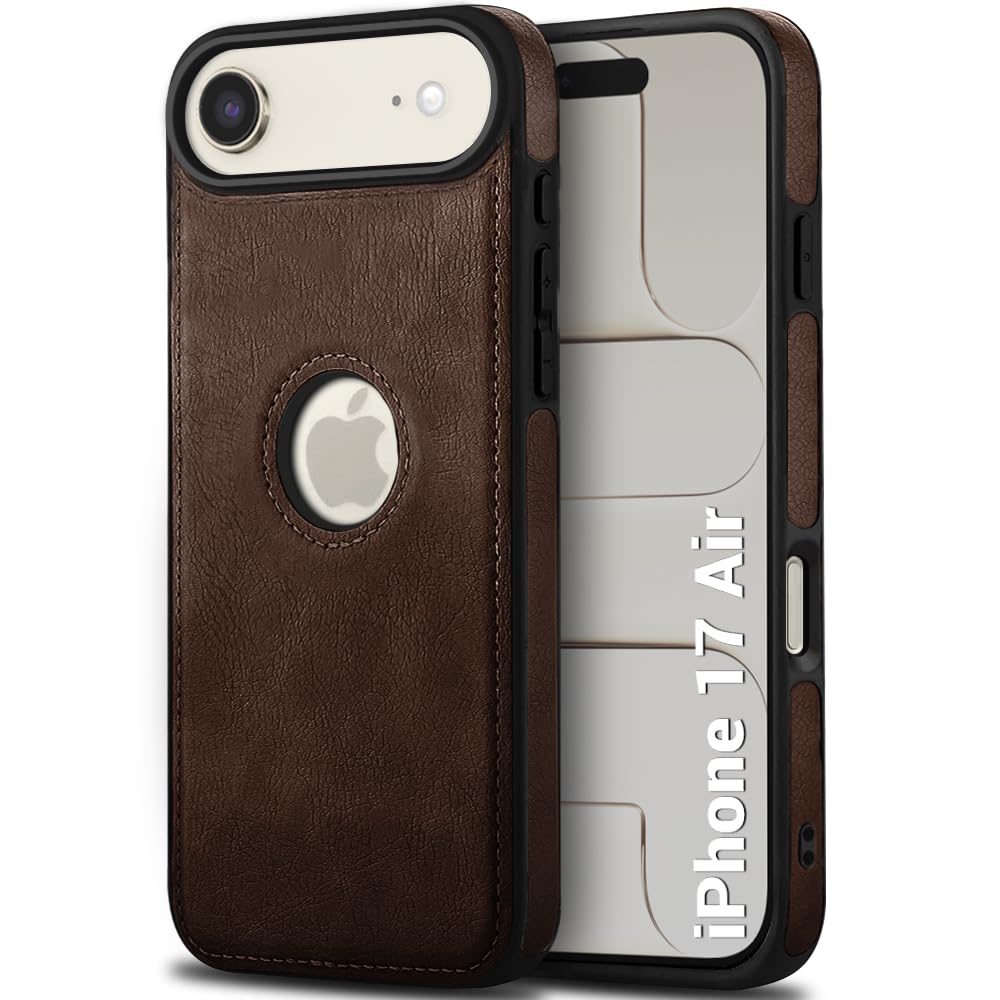TheGiftKart Genuine Leather Finish Back Cover Case for iPhone 17 | Shockproof Design | Raised Edges for Camera & Screen Protection | Stunning Minimalist Design Back Case Cover (Chrome Sides, Brown) — Amazon image 9