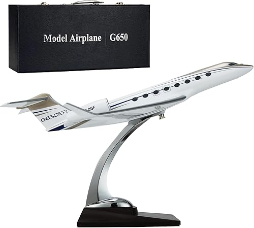 YLLN Modelo 1100 Jet Airplane, Gulfstream g650 modelo de avión de resina, modelo de avión para adultos, modelos de avión coleccionables, oficina,