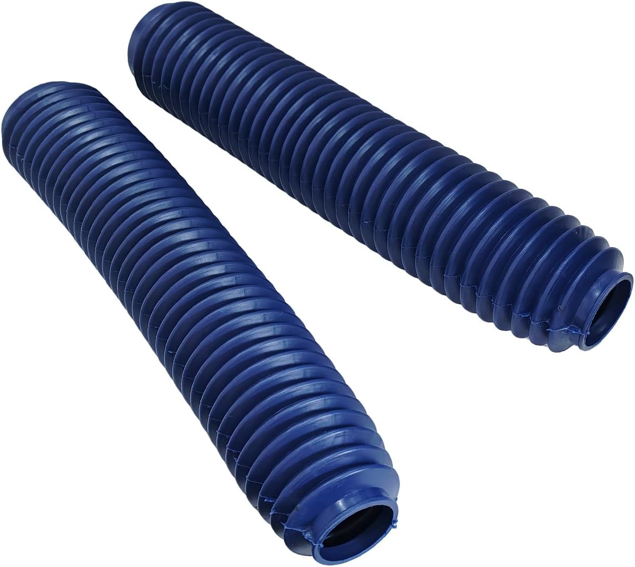 Universal Motorcycle Front Fork Boots, Rubber Dust Gaiters Protector Covers | for Dirt Bike Shock Absorbers Blue (Fits Most Models)
