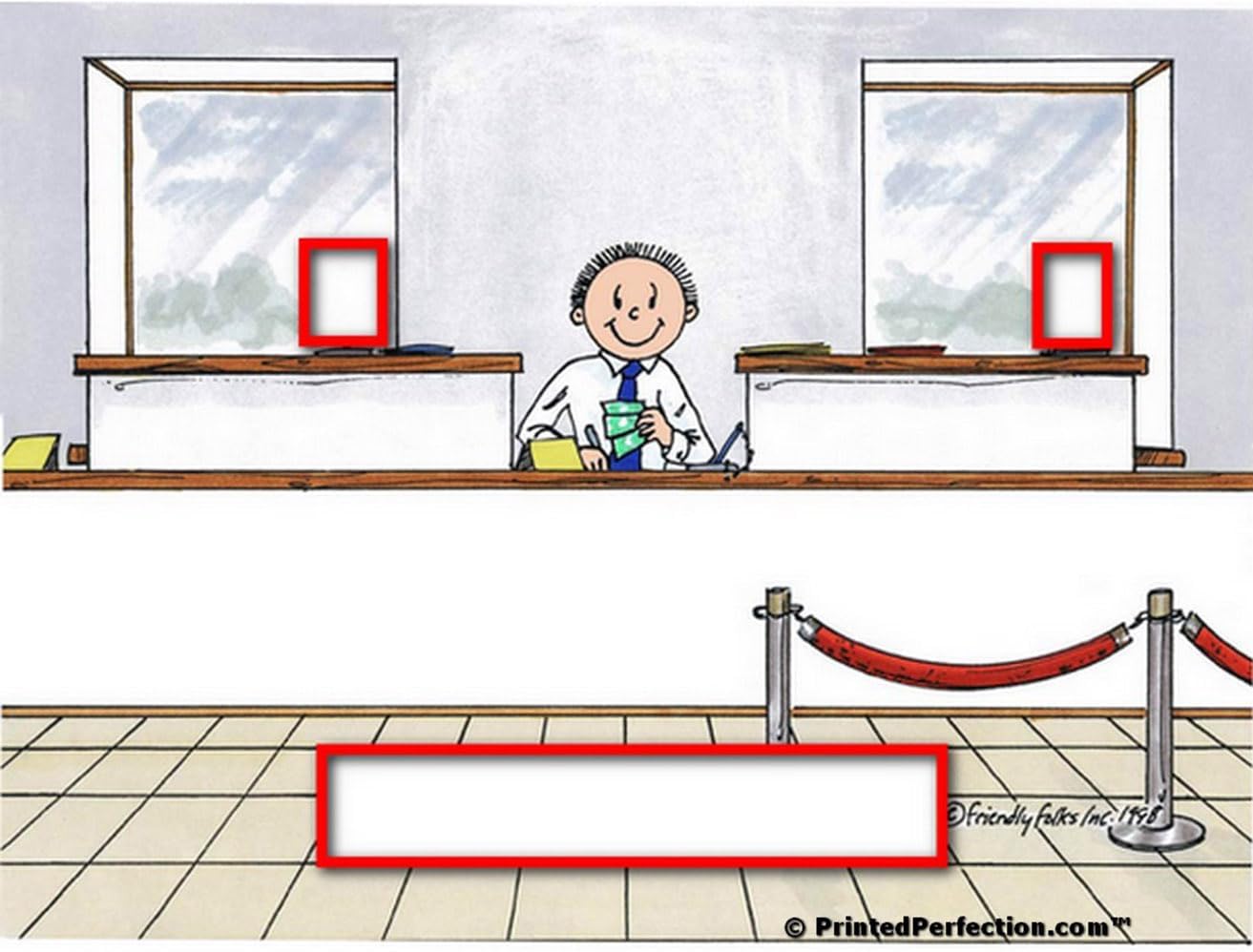 Personalized Bank Teller - Male Drink Set of 4 Coasters - Great Gift!