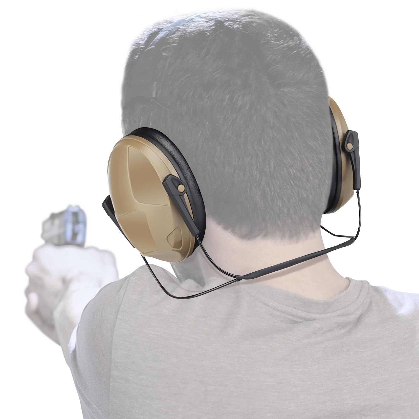 Noise Reduction Rating (NRR) 31 dB Safety Earmuff, Ear Protection Ear Muffs Headset Hearing Protector for Shooting