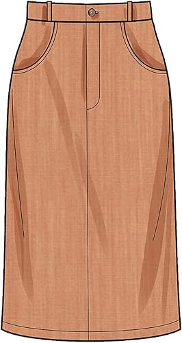 Miniatura 4 de New Look Misses' - Kit de patrón de costura de falda estilo vaquero, código N6703, tallas 6-8-10-12-14-16-18, multicolor