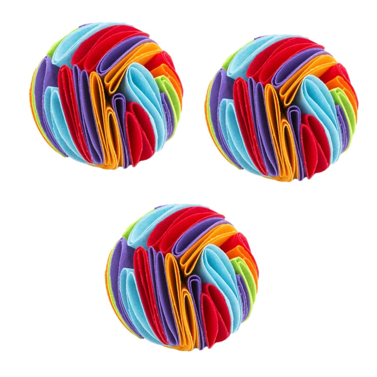 3stücke Creative Pet Chew Toy Bunter Hundesnuffelball Aus Filz Sicher Für Zähne Zum Spielen Futterversteck Für Haustiere Verbessert Koordination Und Zahnreinigung