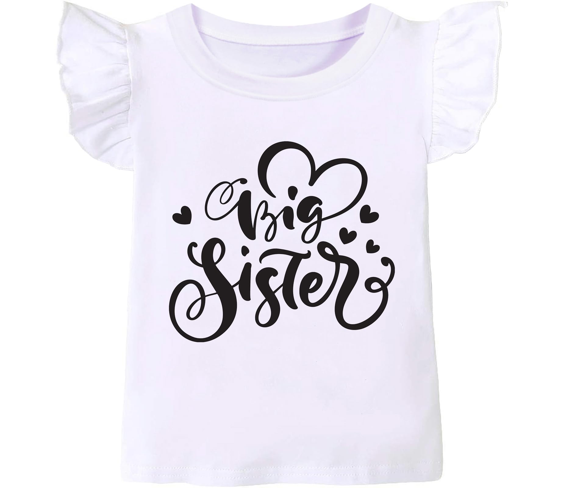 Big Sister Shirt for Toddler Baby Girl Outfits Promoted to Big Sis Announcement T-Shirt Toddler Girls Gifts