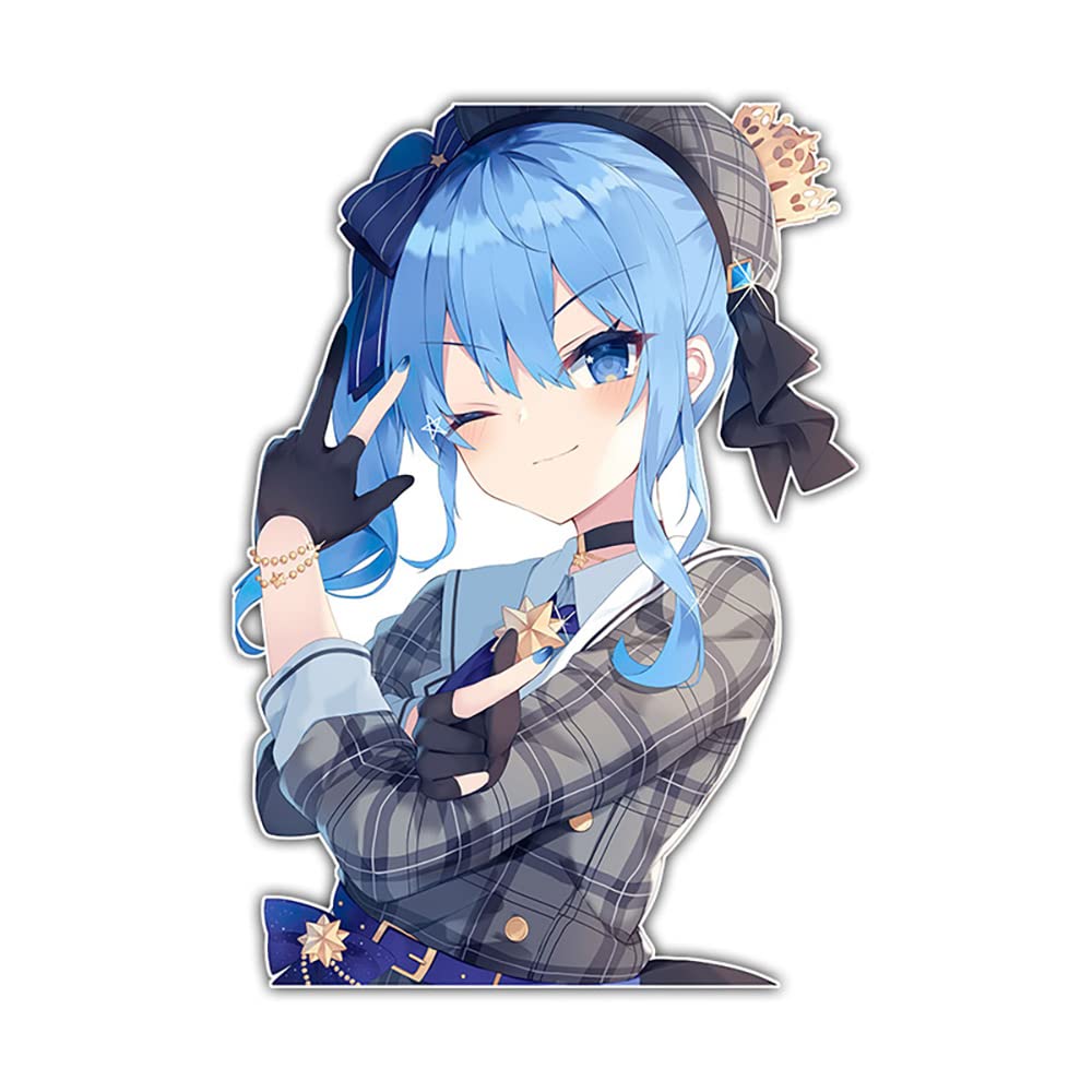 for Hololive Hoshimachi Suisei Anime Car Sticker Waterproof Refrigerator Laptop Decoration Decals JDM Car Sticker 5.1''