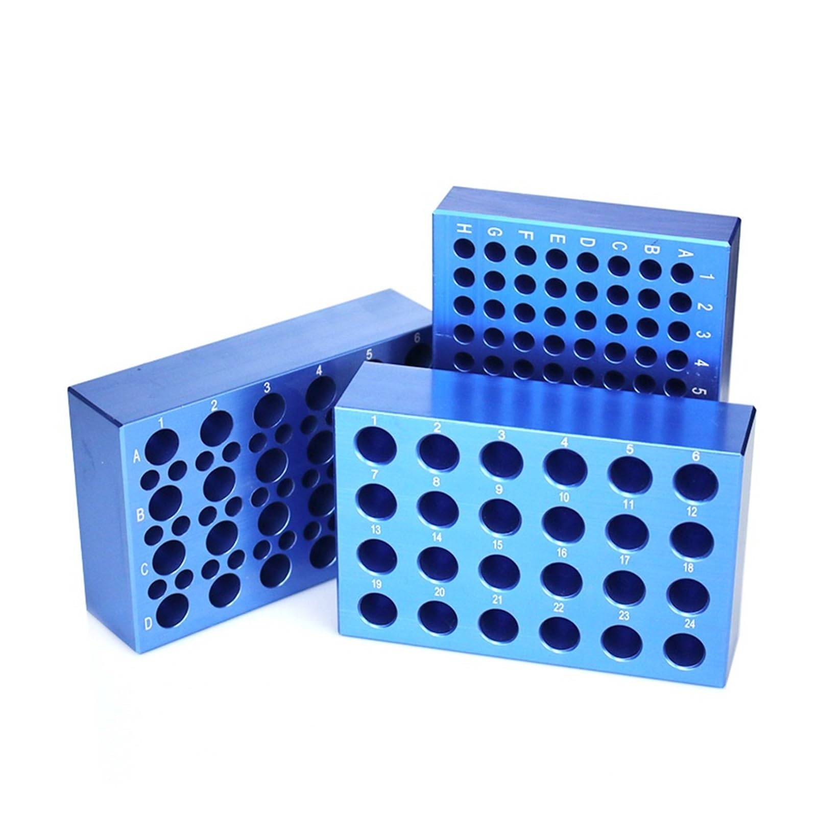 Caja de Hielo de Aluminio 0,2/1,5/2ML Tubo centrífugo Bloque de Hielo termostato de Baja Temperatura módulo de congelación PCR multipropósito preenfriado(1.5m and 0.2ml)