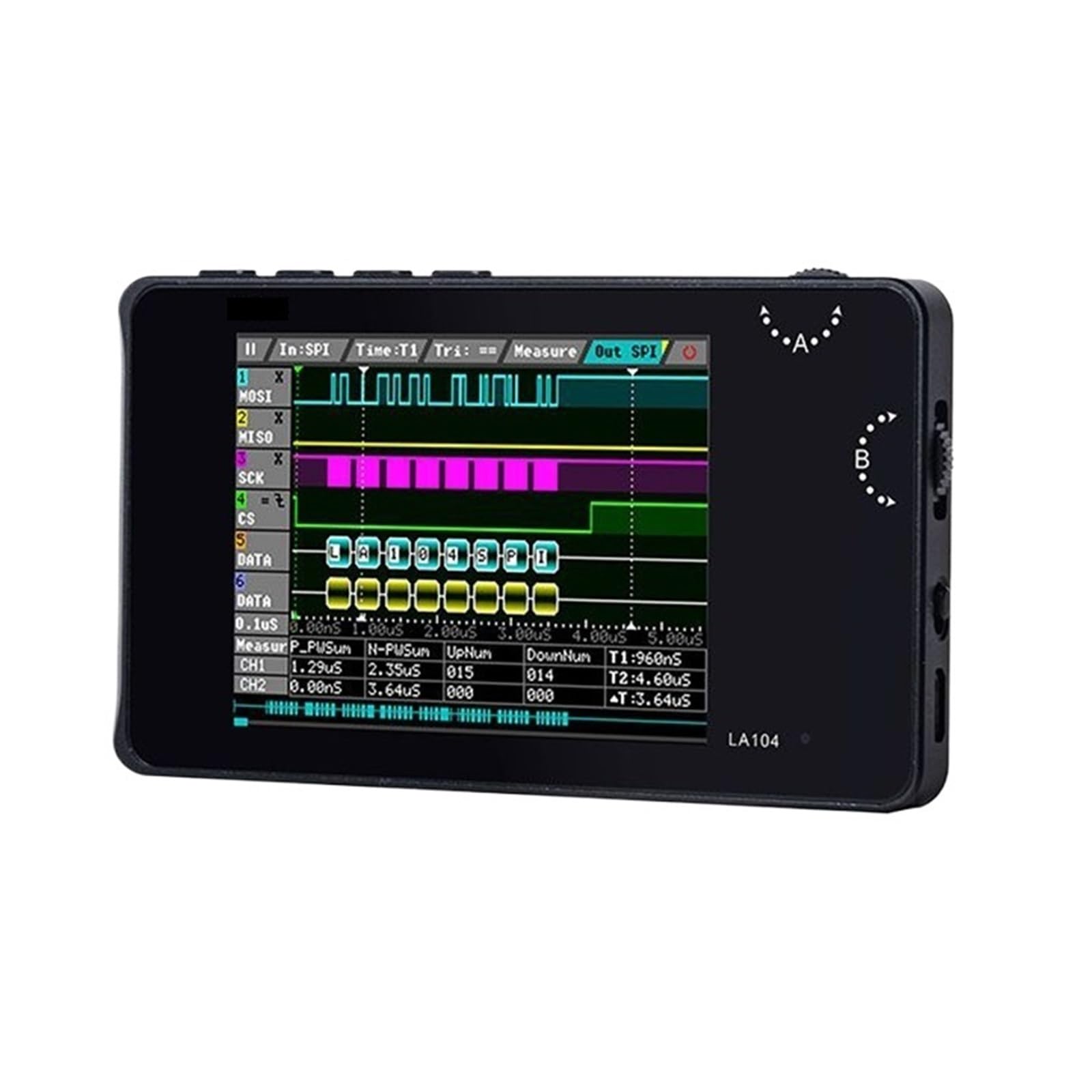 Osciloscopio Digital Analizador lógico Digital LA104, muestreo de 4 Canales 100 MHz con decodificación SPI IIC UART