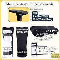 Vista 5 de WESTERN COMFORT Thick Memory Foam Office Chair Arm Pads - Set of 2 Armrest Covers Provide Elbow Cushioning and Relieve Pressure (Ergonomic)