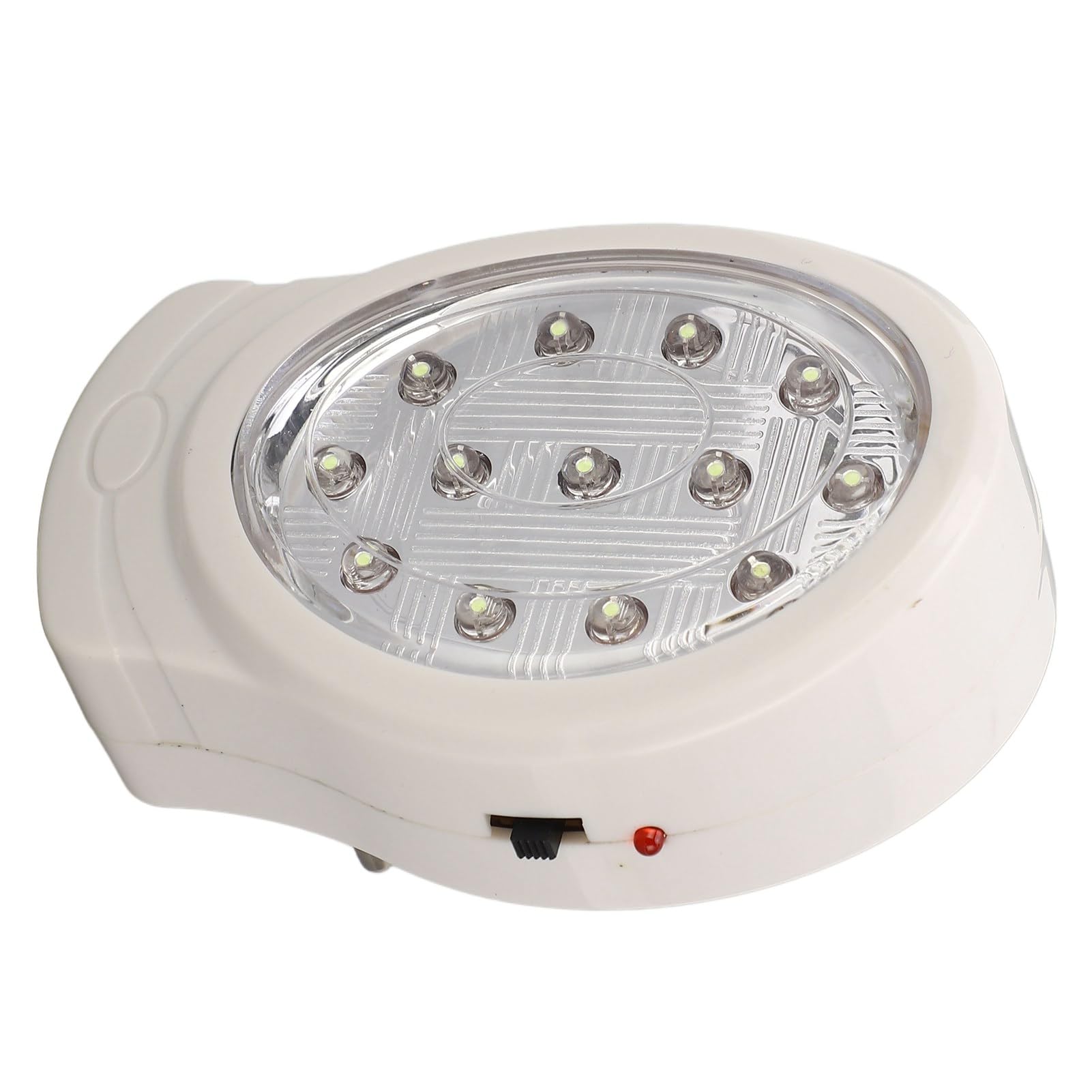 AC110‑240V Awaryjna LED ABS 2W Zimna Biel 2 Biegi Lampka Awarii Zasilania Możliwość ładowania Podłącz lampkę Awarii Zasilania (Wtyczka UE)