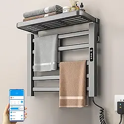 Toalheiro Termico 220v, Secador de Toalhas Eletrico Controlado Por Wi-Fi, Aquecedor de Toalha para Banheiroo, Toalheiro Térmico Elétrico com Desligamento Temporizado