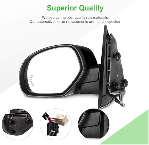 Miniatura 2 de SCITOO Espejo retrovisor lateral izquierdo del conductor compatible con 2007 para Chevy Silverado Pickup nuevos modelos de carrocería 2008-2013,
