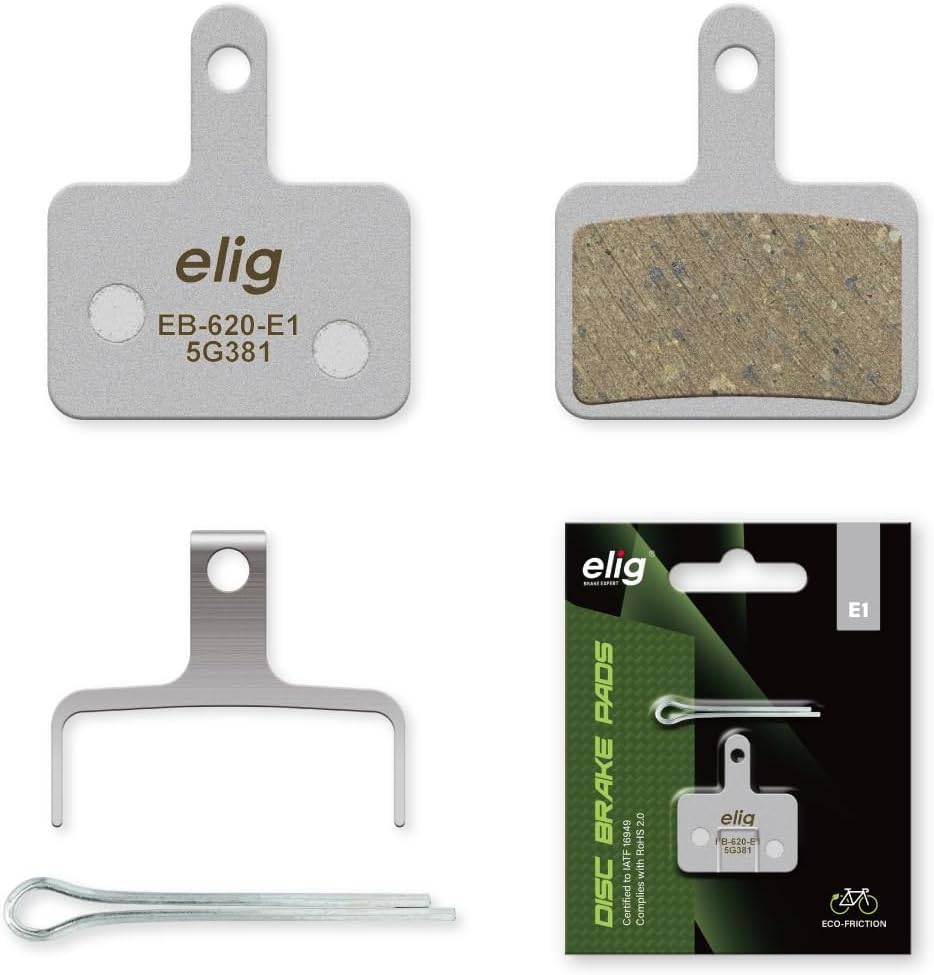 ELIG Bike Disc Brake Pads for Shimano Deore LX Acera Alivio Altus Nexave Nexus Tourney/Tektro Auriga Dorado Orion 4x2P Gemini Volans/Trp Hylex HYRD｜MTB/eMTB/All Mountain