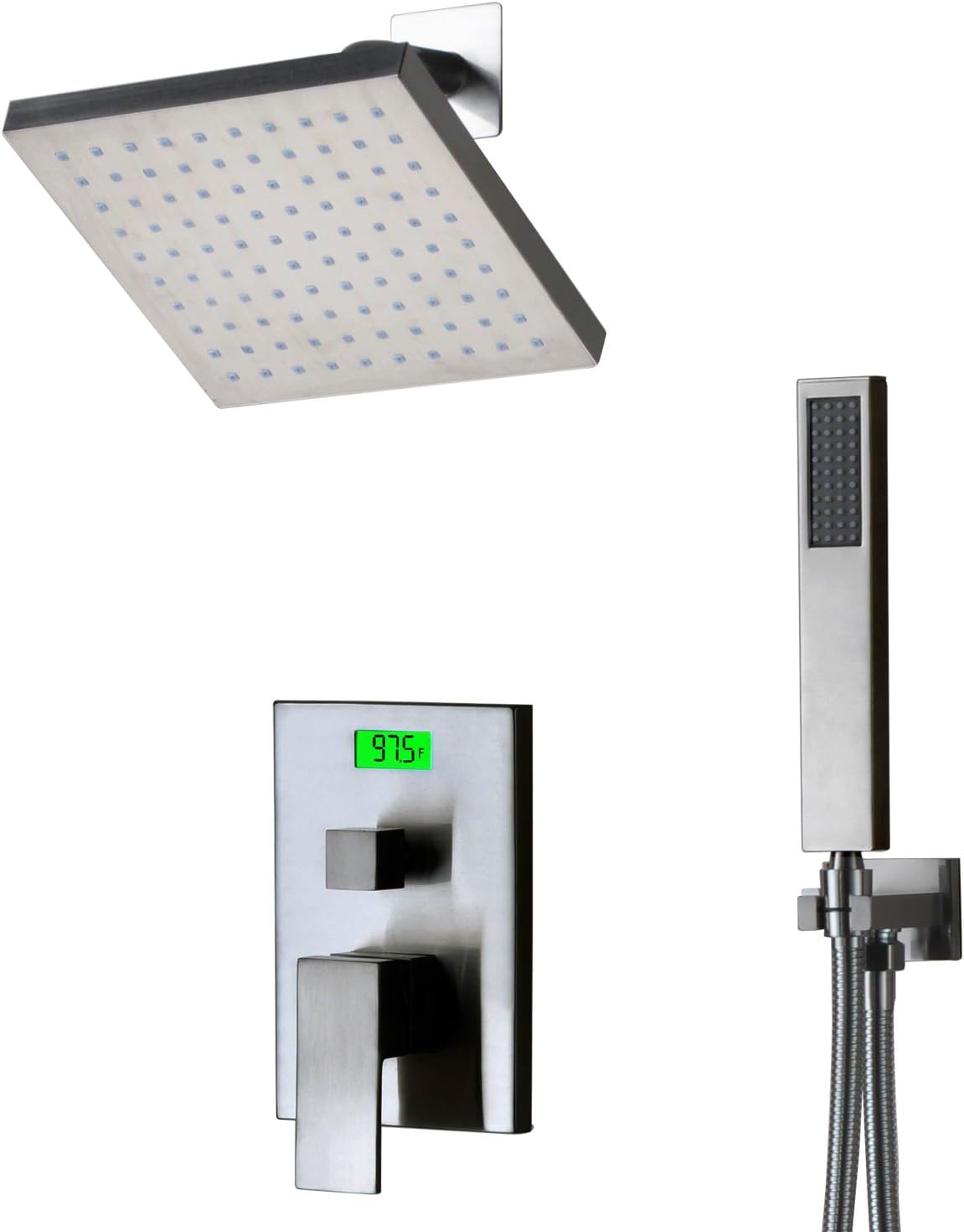 Bеѕt Rеvіеw SUMERAIN S3123ND-B Pressure Balanced Shower System with Digital Temperature Display, Brushed Nickel