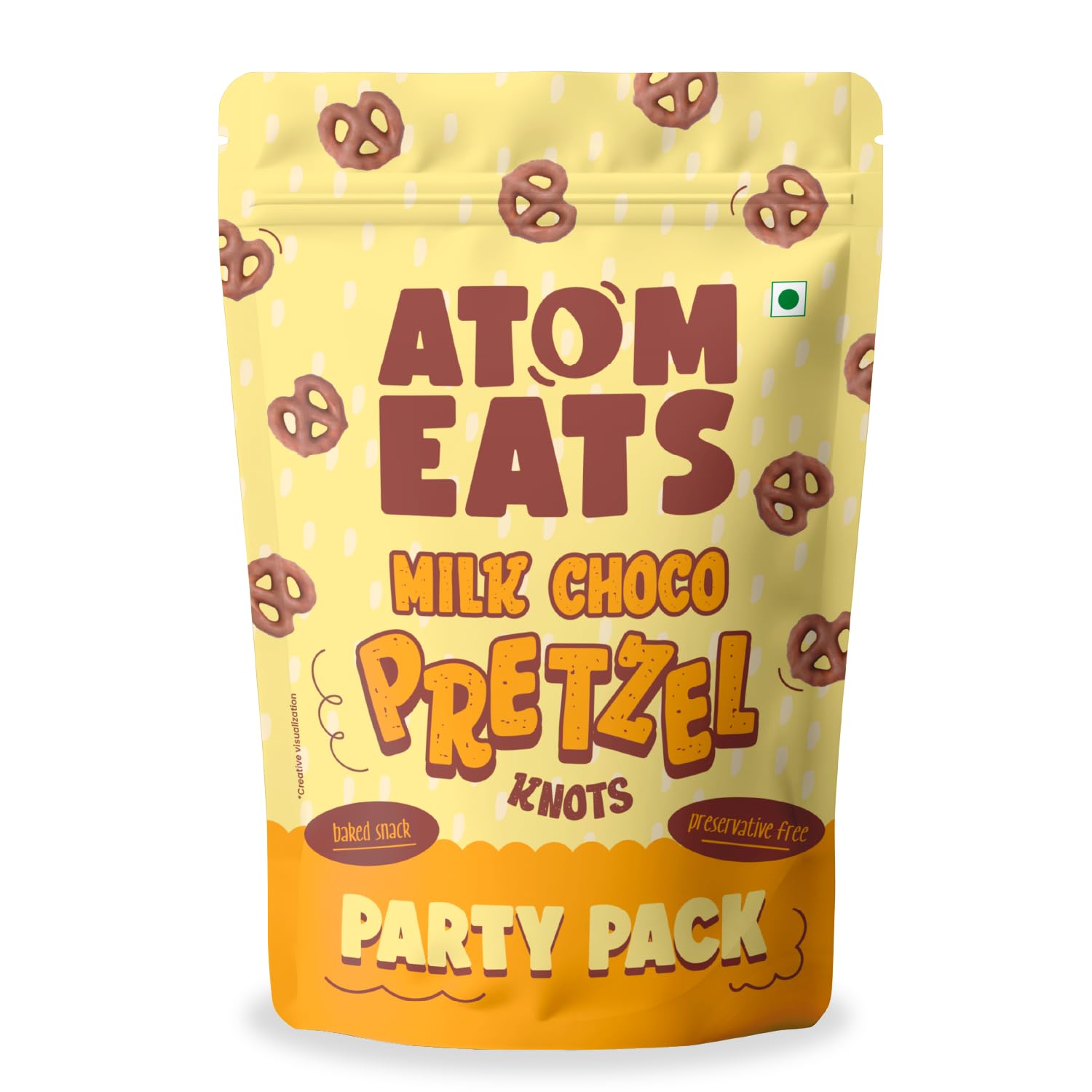 Atom Eats Milk Choco Pretzels Party Pack (250g) | Crunchy Pretzel Knots Dipped in Creamy Milk Chocolate | Sweet & Salty Chocolate Covered Snack | Perfect for Parties, Travel & Gifting | Imported Quality-image-6