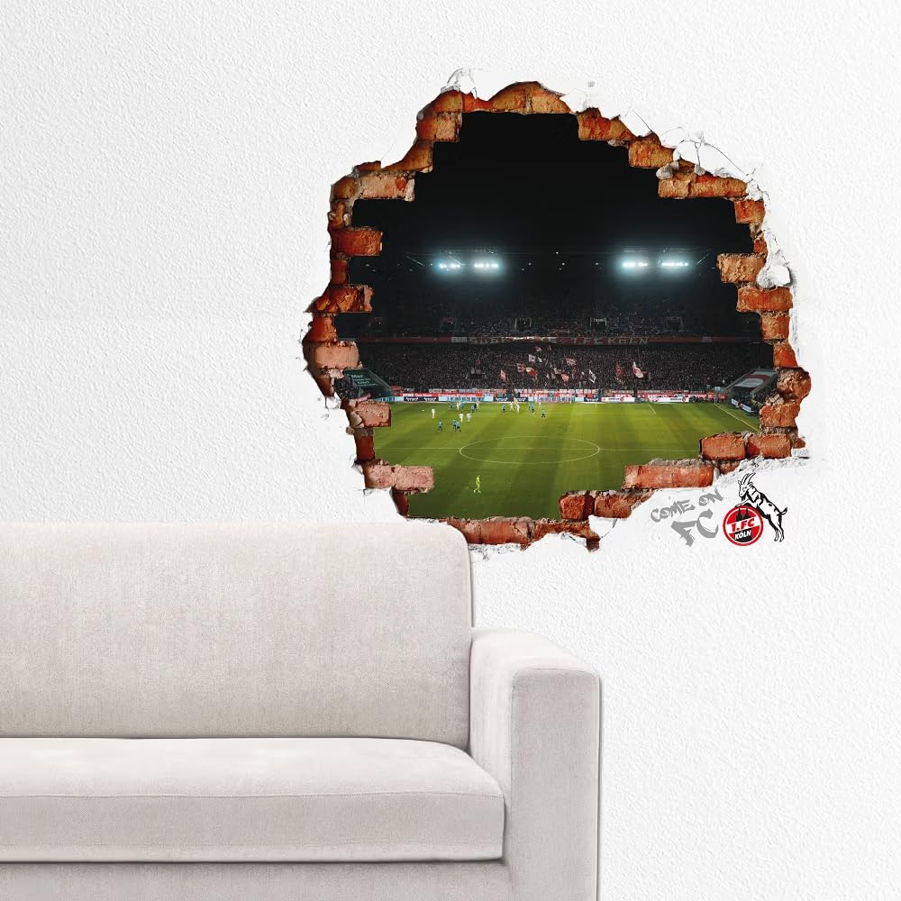 1. FC Köln Wandtattoo - RheinEnergieSTADION - Wand Dekor Sticker - plus Lesezeichen I love Köln