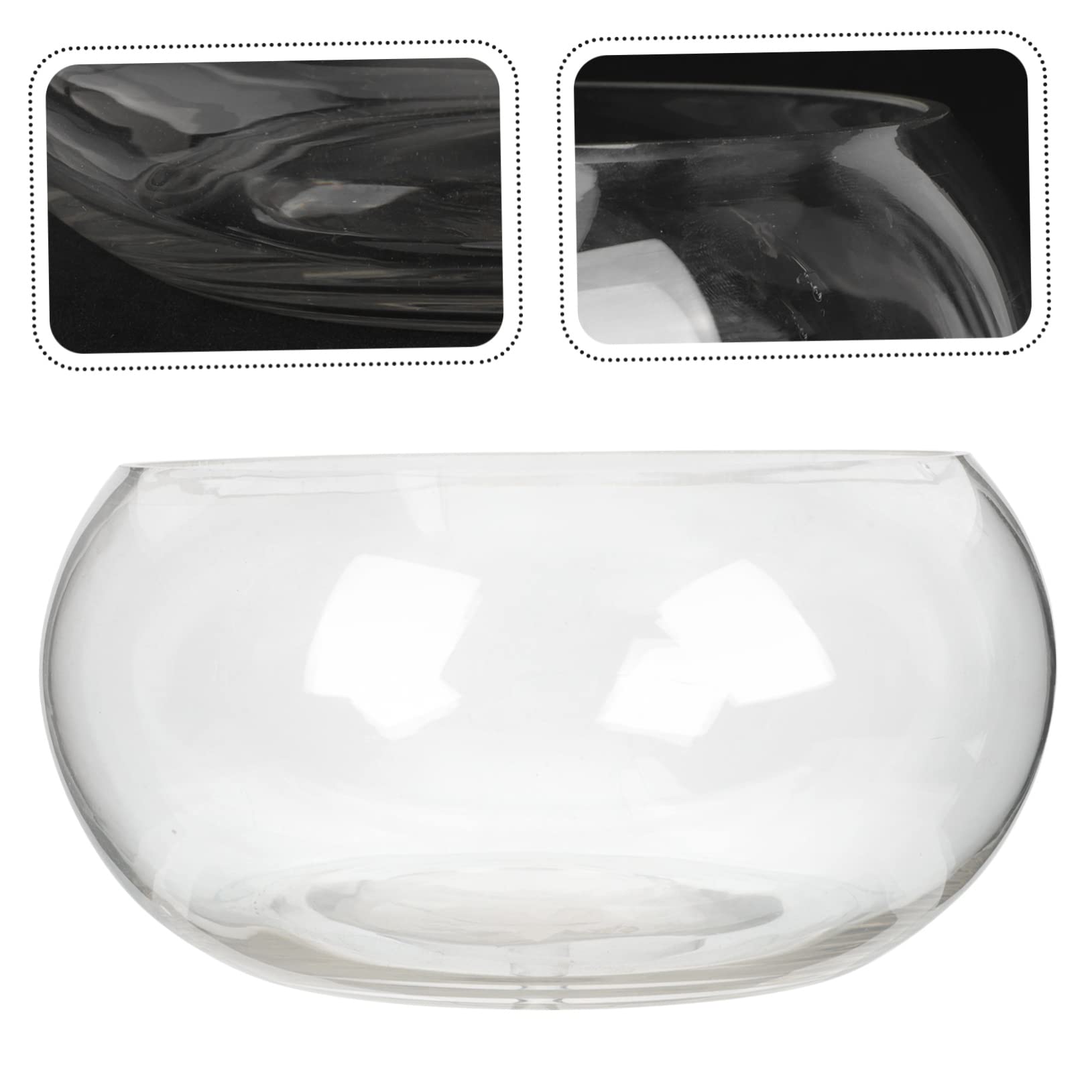 Beaupretty Pecera De Vidrio Transparente para Escritorio Acuático Decorativo para Plantas y Peces Terrario Hidropónico para Hogar y Oficina