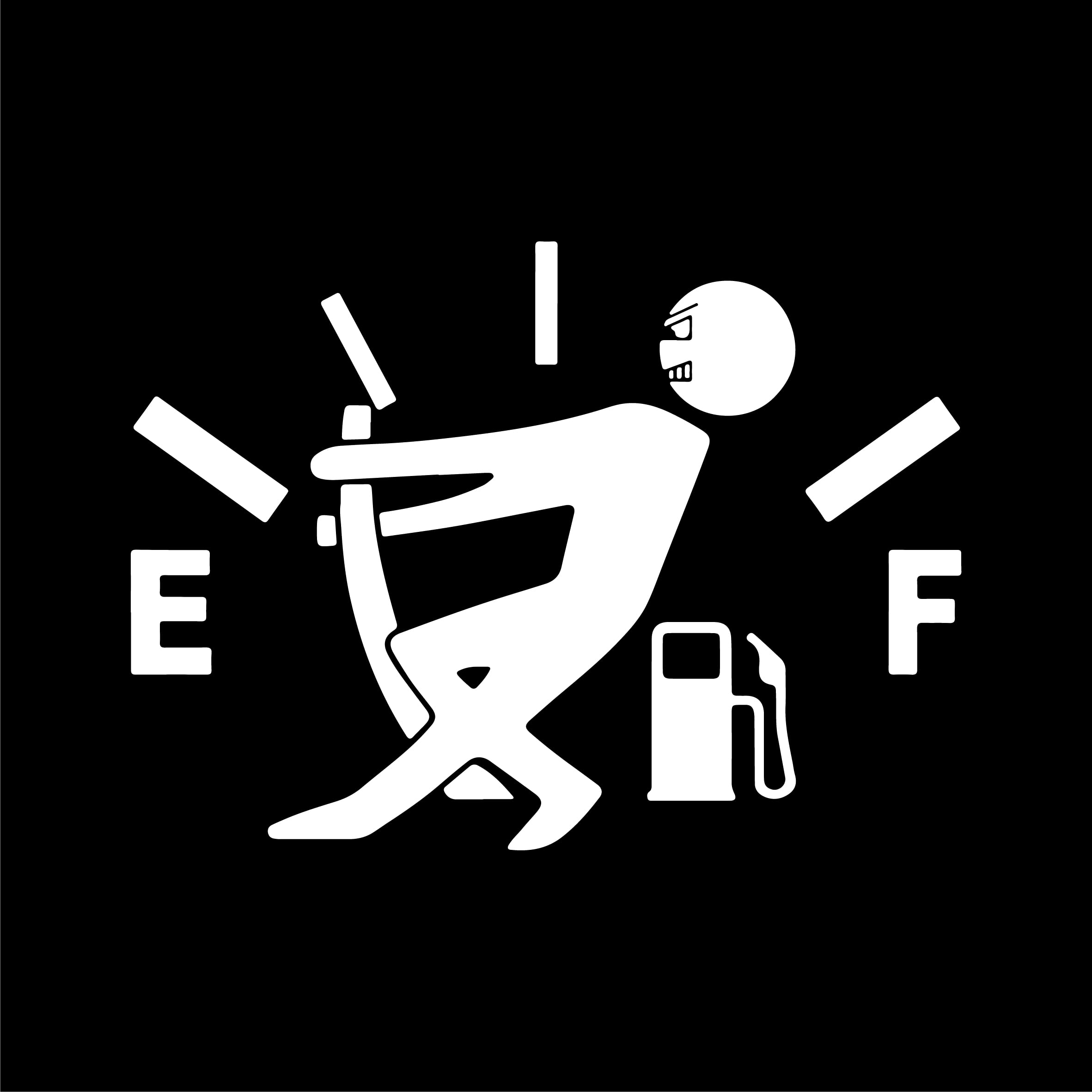ISEE 360 Funny car sticker for fuel cap for window Vinyl Car Stickers & Decals l x h (12.70 x 9.20cm) (White)-image-29