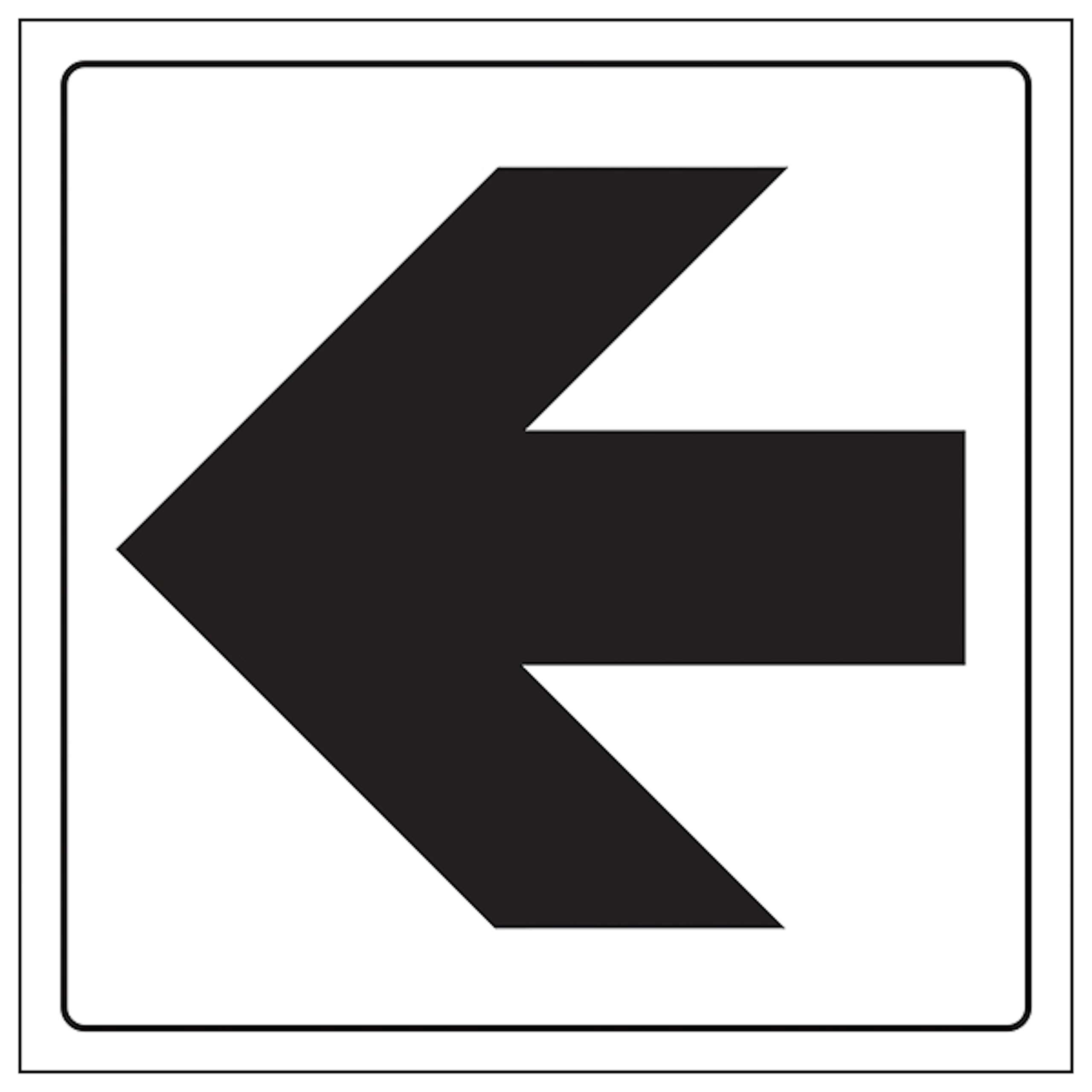 V Safety General Arrow 150 x 150 mm - 2mm Super-Tough Rigid Plastic Safety Sign