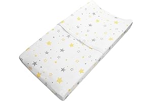 American Baby Company Printed 100% Cotton Knit Yellow Changing Pad Cover for...