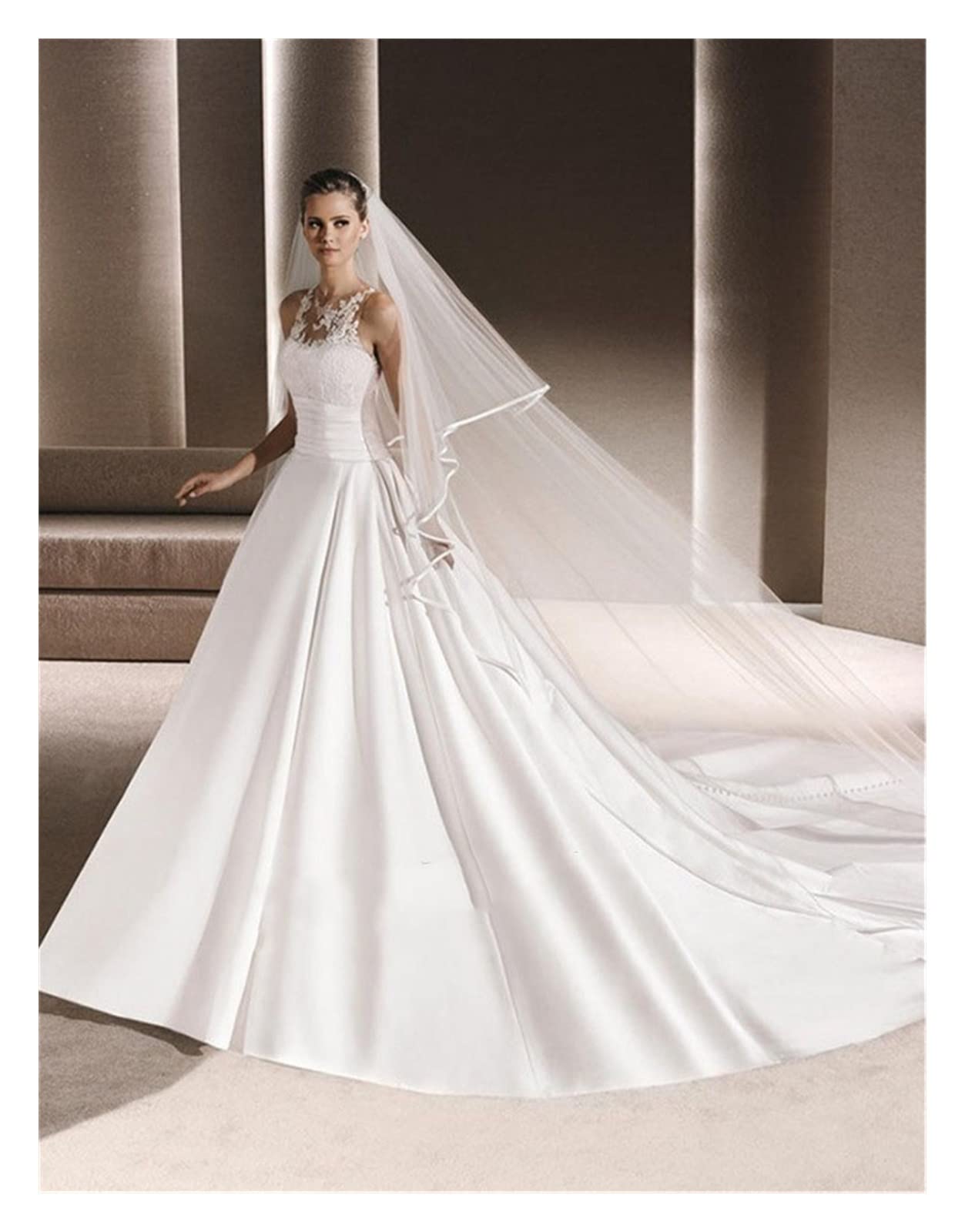 YouLaPan V04 velo da sposa a 2 livelli fiocco velo... – Grandado