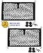 JAVOedge [2 Pack], Storage Stretchable Mesh Pocket Net for Car, Trunk, RV, Boats, Home with 8 PCS Mounting Screws and Built-in Hooks