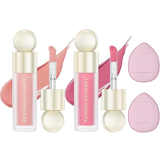 Rubor Liquido 2pcs Colorete LíQuido Para Mejillas Colorete Crema Ligero Greyghost, Rubor LíQuido De Larga DuracióN Rubor De Maquillaje De Terciopelo Acabado Mate Natural Con Dos Polvos