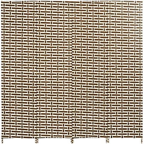 HOMCOM Divisor de Habitación de 4 Paneles Biombo Plegable Cover