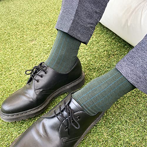 GRISIM Men's Cotton Dress Classic Rib Business Casual Socks, 3 Pairs Solid Colors (Shoe Size 8-12)3