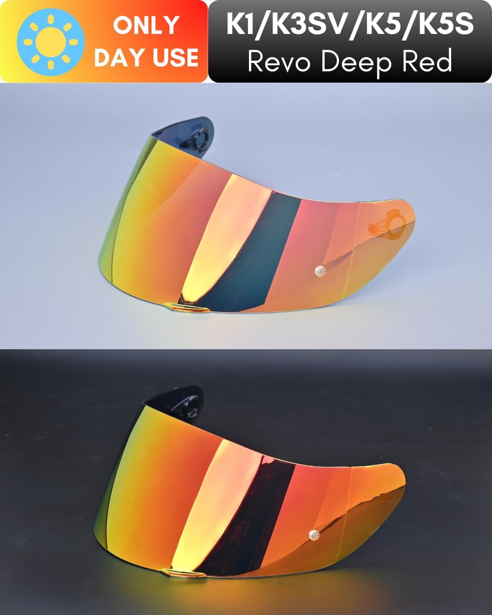 Motorcycle Helmet Visor for K1 K3SV K5 K5-S Visor Helmet Visor Replacement Uv Protection Anti-Scratch, Universal