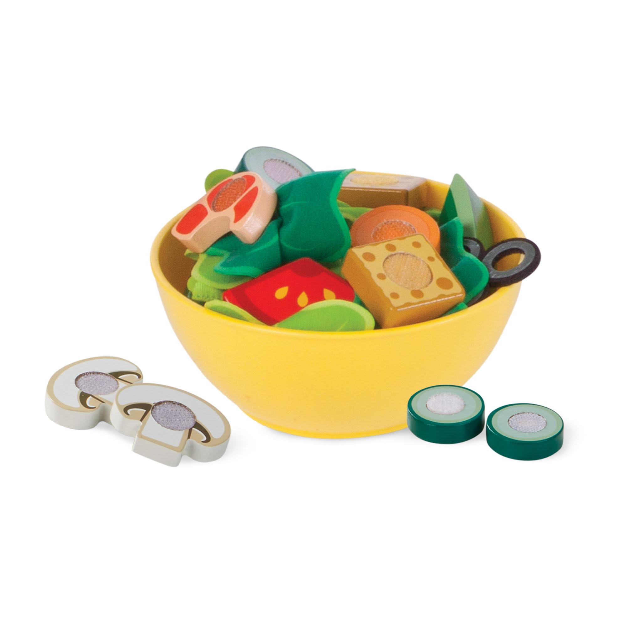 Melissa & Doug Insalata Set da Gioco, Giocattoli in Legno, Gioco di Cibo in Legno, Gioco di Ruolo, Gioco Educativo Montessori, Regalo per Bambini e Bambine di 3+ Anni
