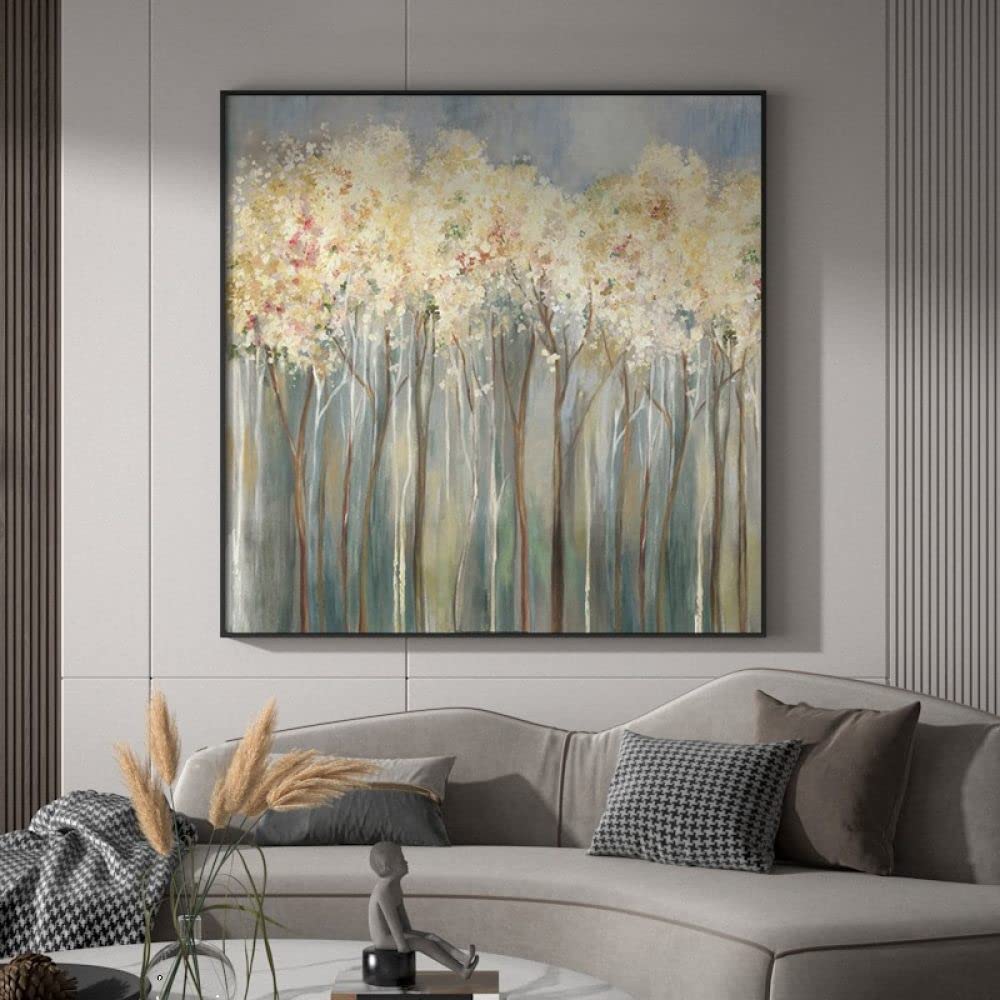 Peinture sur toile forêt abstraite moderne pour décoration de maison