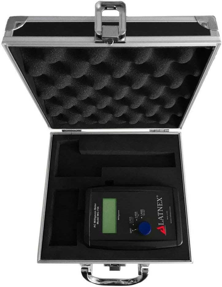 Hot Deals LATNEX AC Milligauss Meter Model MG-75K With Aluminium Carrying Case