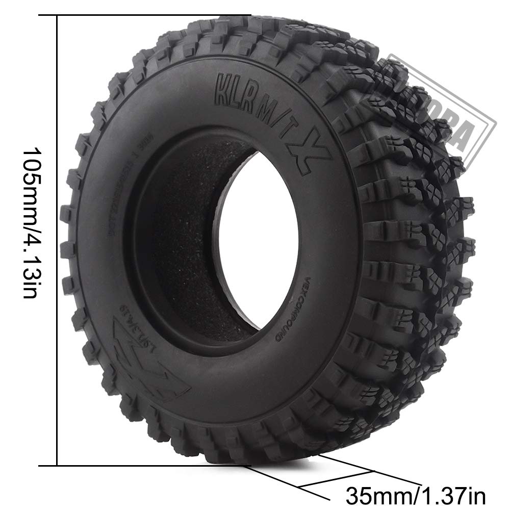 Amazon | INJORA 4PCS 1.9 1:10 RCロッククローラーアキシャルSCX10