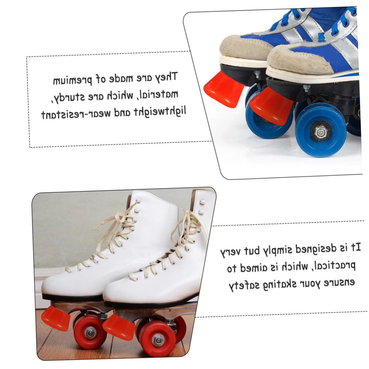 Parliky 1Set Roller Skates Brake Mat Brake Block for Quad Skates Easy Installation Slip Design Lightweight and Durable Accessory for Skating Enthusiasts