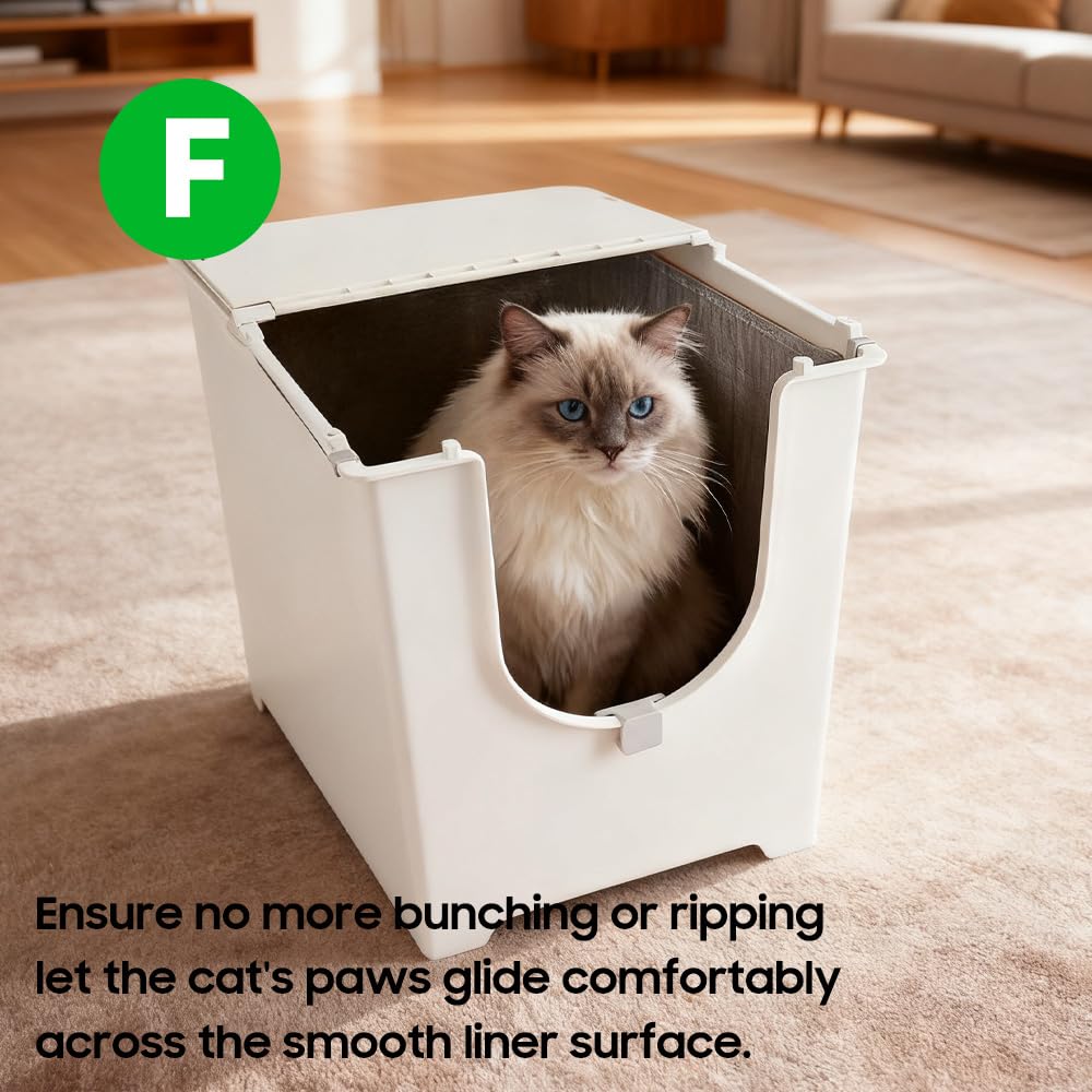2 Stück, kompatibel mit Modkat Flip Katzentoiletteneinlagen, Typ F, wiederverwendbare Einlage Typ F mit Tragegriffen