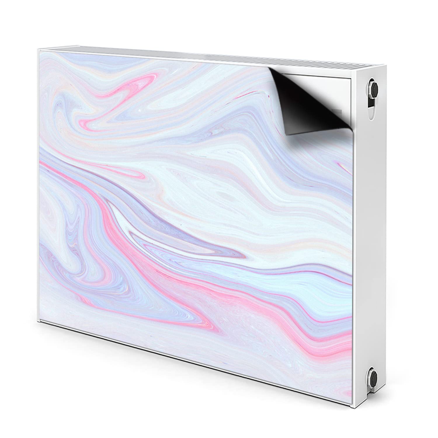 Radiateur thermique inesthétique ? Cache radiateur magnétique bleu 100x60cm Decormat comme solution
