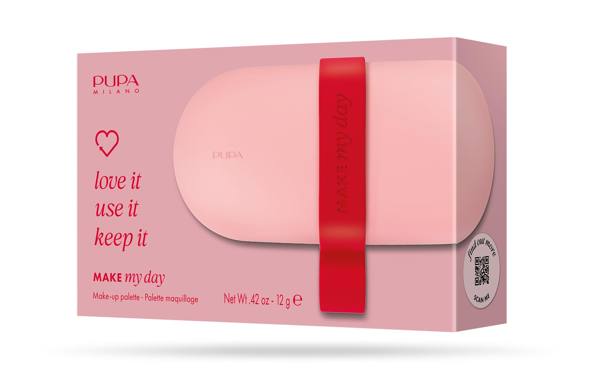 Pupa Palette Make My Day Pocket Blush, rouge à lèvres, brillant et fard à paupières – 13 pièces pour maquillage, yeux et lèvres, parfaite pour la maison ou en voyage – Disponible en 3 variantes de