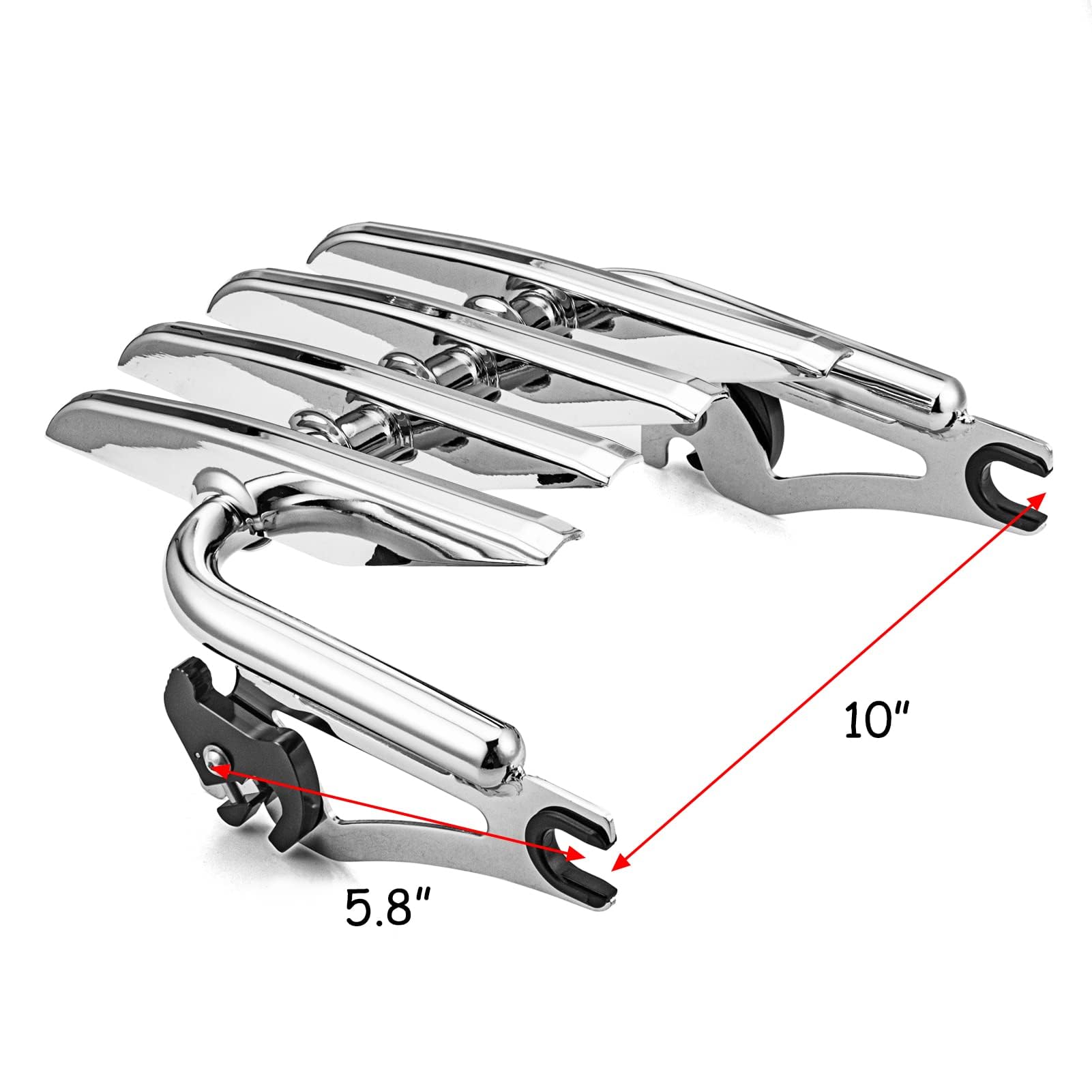 Dasen Stealth Luggage Rack Detachable Compatible with Harley Touring Road King Electra Glide Road Glide Street Glide 2009-2024 Chrome