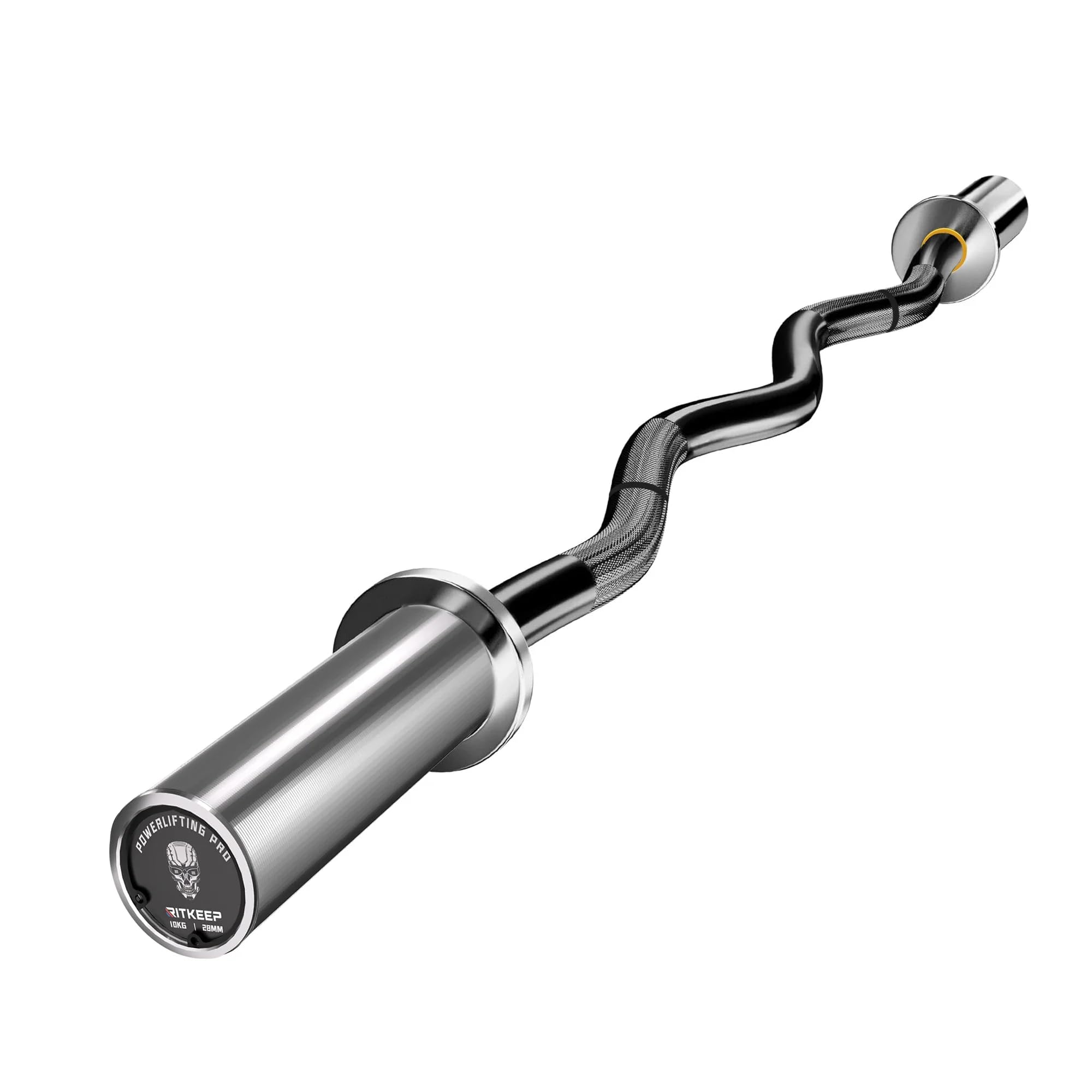 RitKeep 1,2 m Olympic EZ Curl Bar 300 kg Belastbarkeit für Armtraining