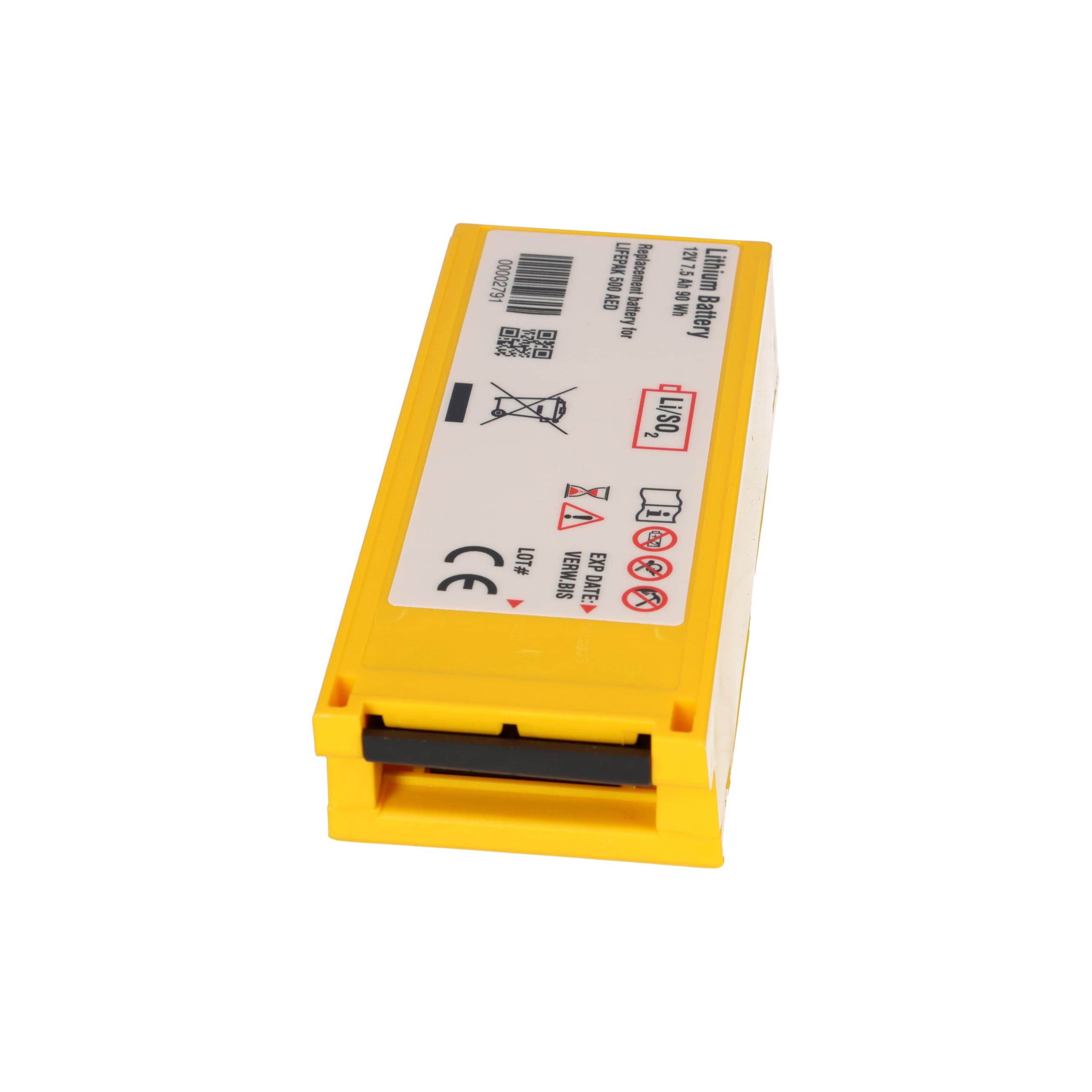 AKKUmed bateria litowa do Physio Control Lifepak 500, 7,5 Ah, 12 V, 190 x 74 x 42 mm