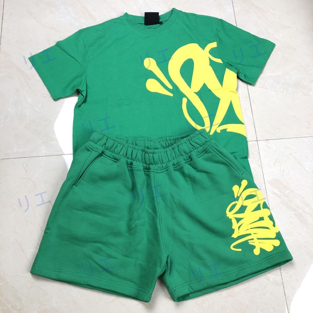 Amazon.co.jp: Synaworld セットアップ 半袖 Tシャツ ショットパンツ  