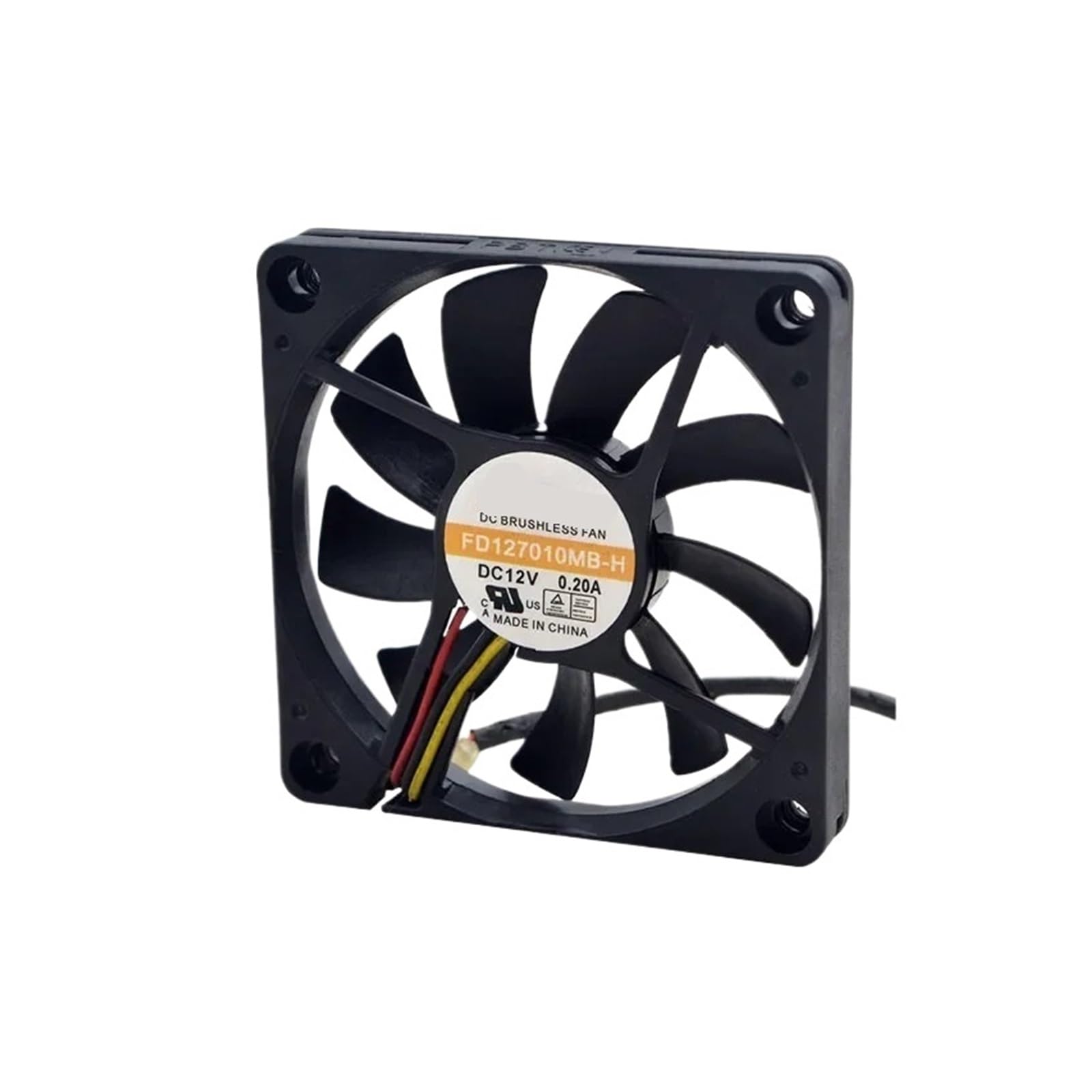 PEQYUACTE FD127010MB-H 70x70x10mm DC 12V 0.20A Dual Ball Bearing Industrial Cooling Fan