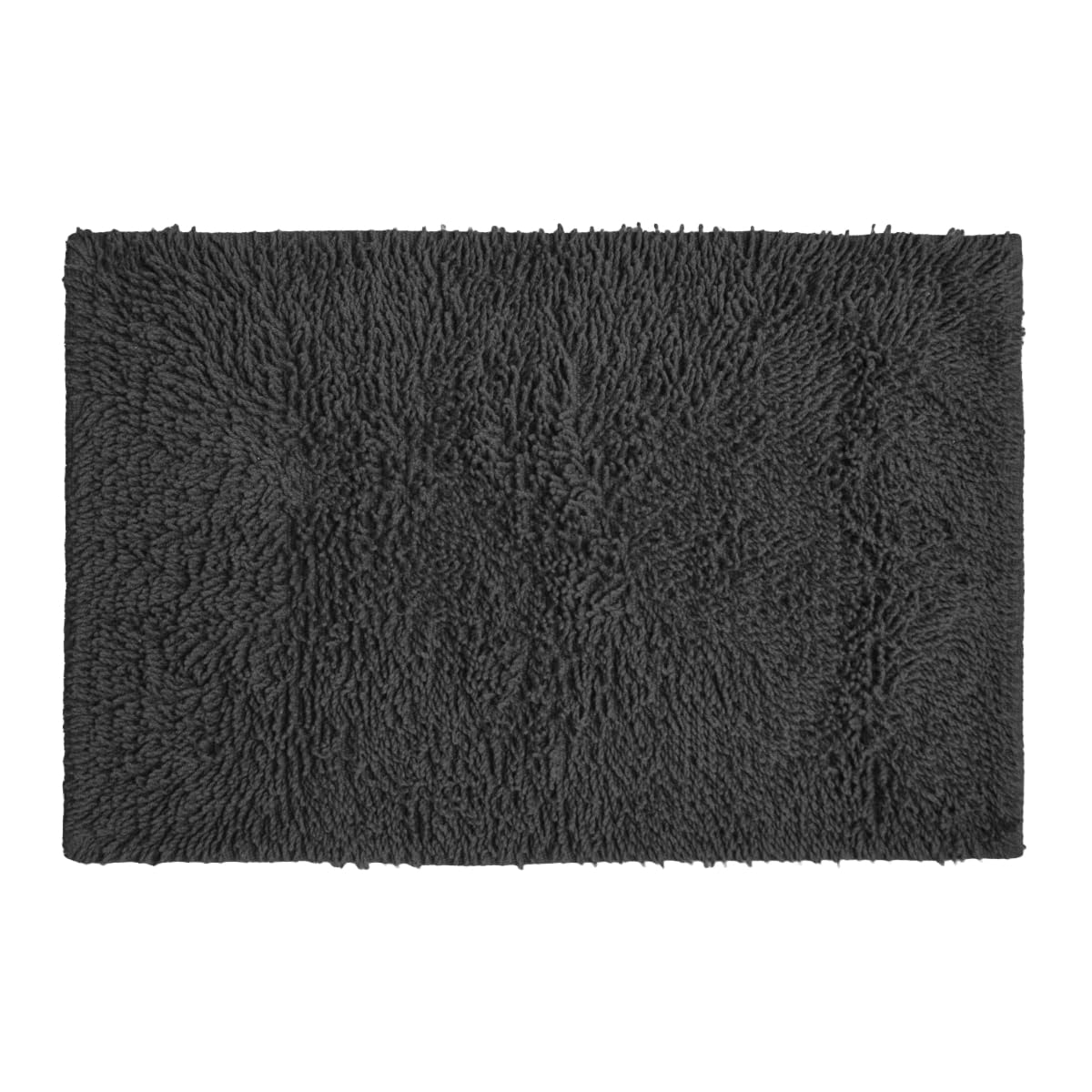 Allure Tumble Twist Bath Mat Deep Pile, 100% Cotton, Large Size 55 x 90cm, Super Soft & Absorbent, Easy Care & Washable (Charcoal Grey)