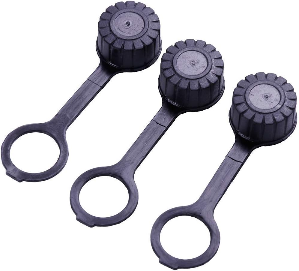 3 Rear Vent Caps with Rubber Gasket and Tether Leash AntiLost for Gott