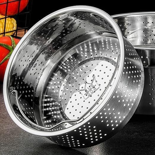 Image of Steamer Basket Metal Insert Steaming Rack For Rice Cooker Steamer Basket With Handle For Vegetables, Fish, Seafood Cooking Warmer Kitchen Strainer Kitchen Cookware Silver (1ps /20 * 9 * 7 CM)