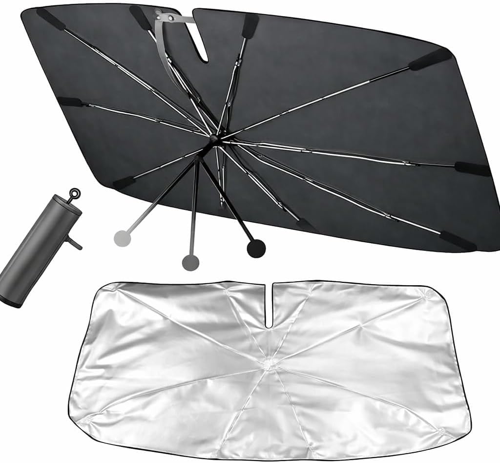 QIZUN Car Windscreen Sun Shade for Hyundai Kona Hybrid SX2 2024 2025, UV Protection Front Windscreen Sunshade, UV Block Front Window Heat Insulation Protection