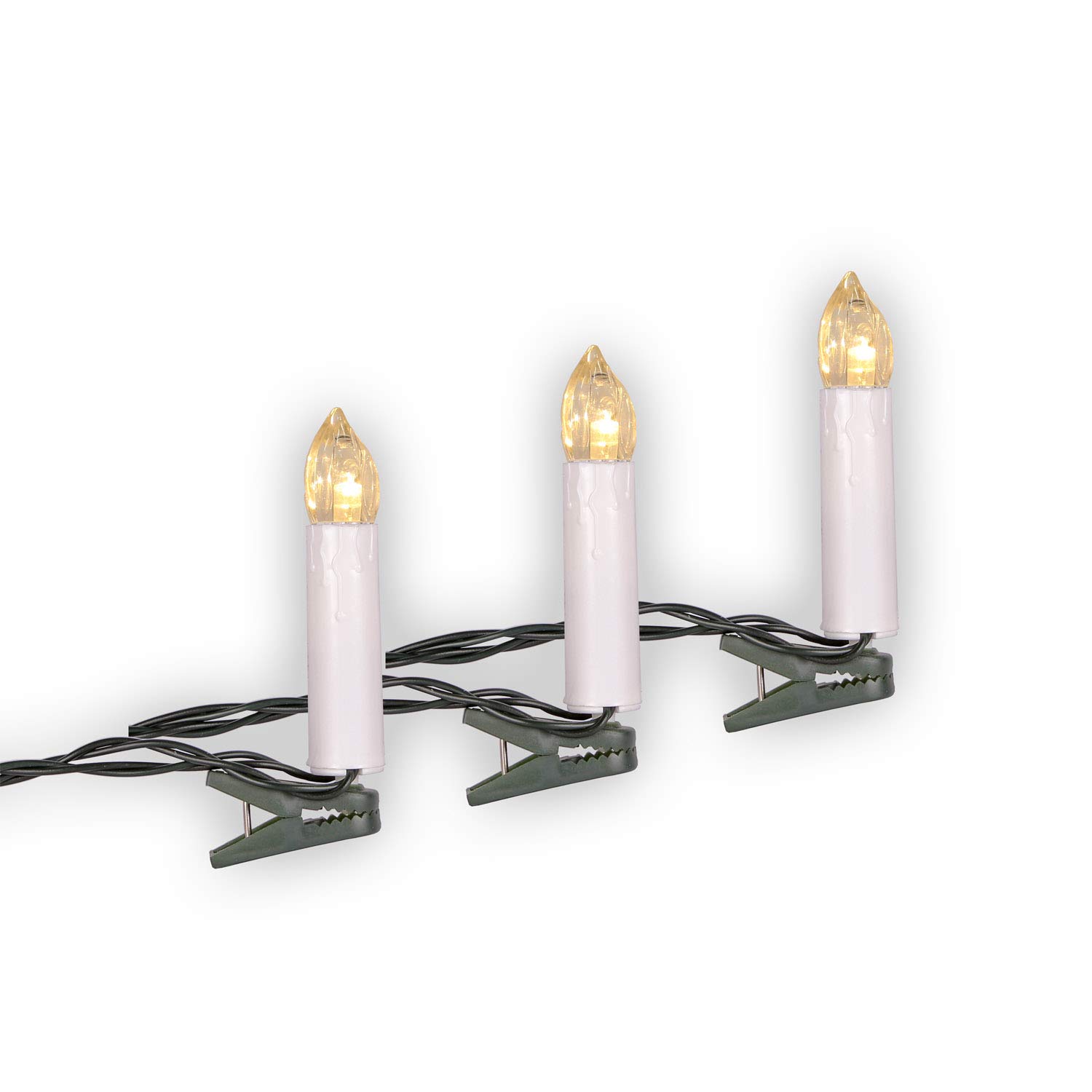 CLGarden LED Kerzen Lichterkette LEDKLK40 Kerzenlichterkette 40 Schaftlampen mit Kabel Timer