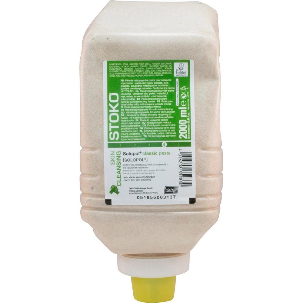 Pâte nettoyante pour les mains puissante et sans solvant avec un effet nettoyant doux et un complexe de protection de la peau.