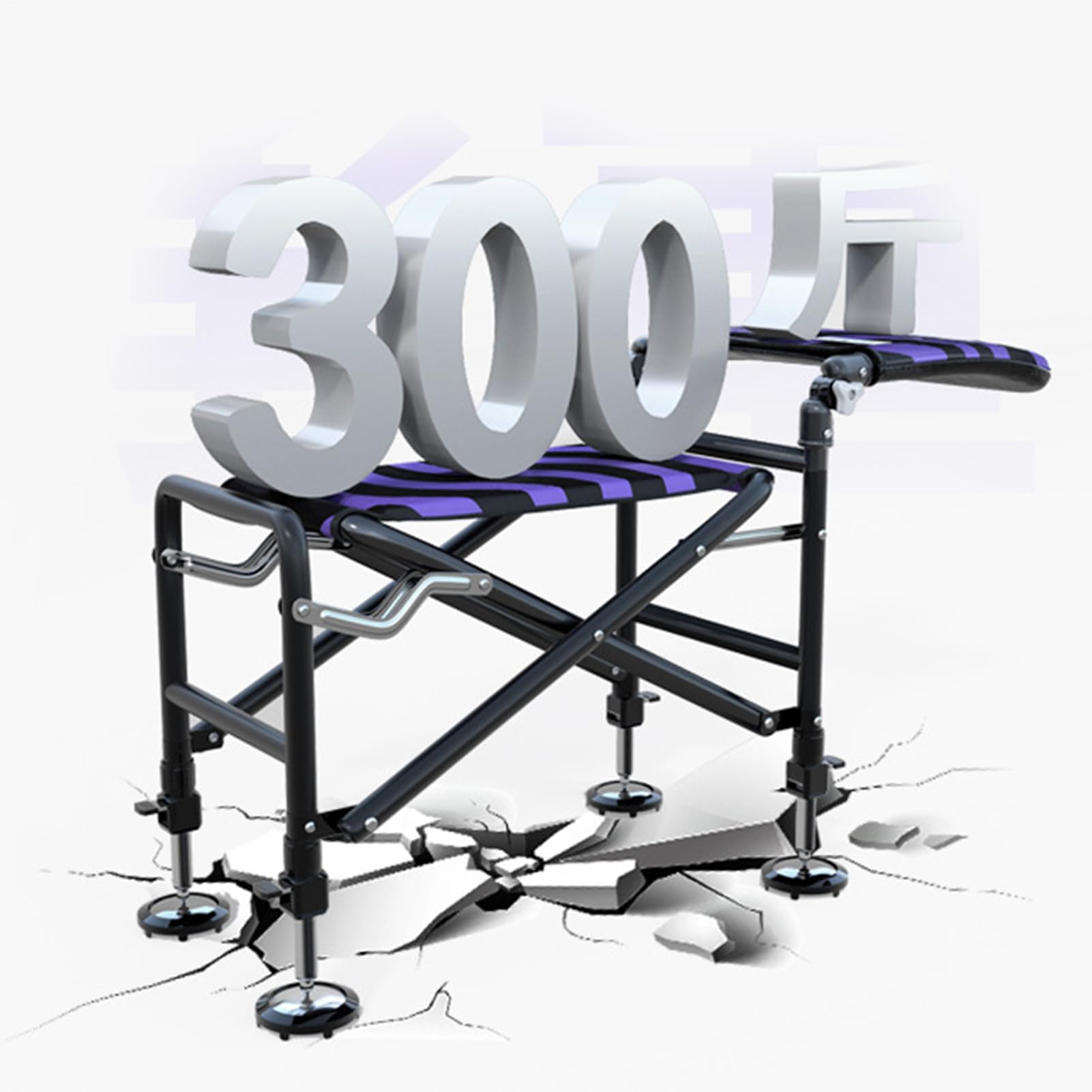 Générique Chaise De Pêche - Tabouret Pliant Réglable pour Pêche en Extérieur,Siège De Chasse Ergonomique Stable pour Randonnée Escalade Et Activités en Plein Air