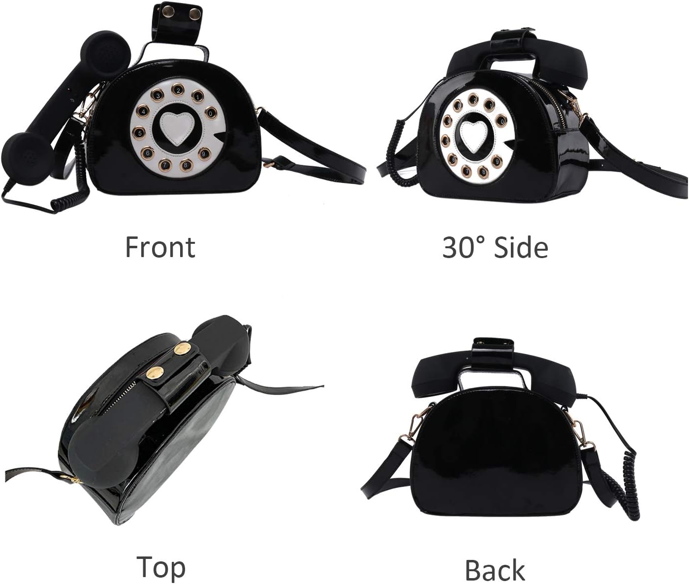 SUKUTU Telephone Shaped Purse Shoulder Crossbody Tote Bags Women Retro Phone Top-Handle Handbags for Girls - Image 6